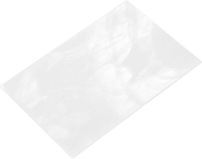 MECCANIXITY Stained Glass Sheet Mosaic Tile 7.9 Inch x 5.9 Inch Bright White Stained Glass Sheets for Crafts DIY, Art Project