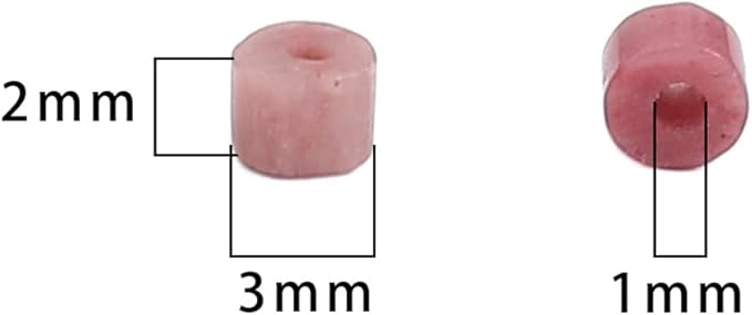 Natural Rhodochrosite Spacer Beads Caps Flat Round Loose Beads for Beading Jewelry Making 3mmx2mm 38cm