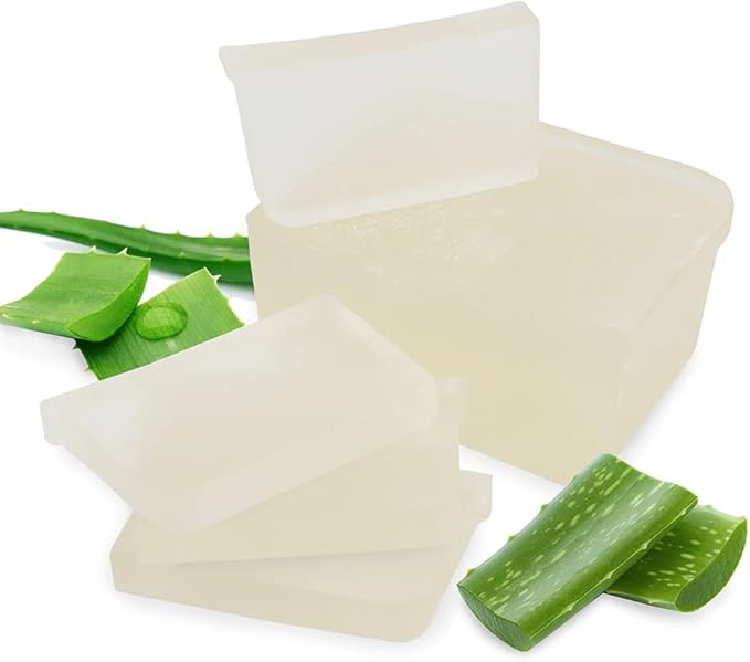 Primal Elements Aloe Soap Base - Moisturizing Melt and Pour Glycerin Soap Base for Crafting and Soap Making, Easy to Cut - 5 Pound