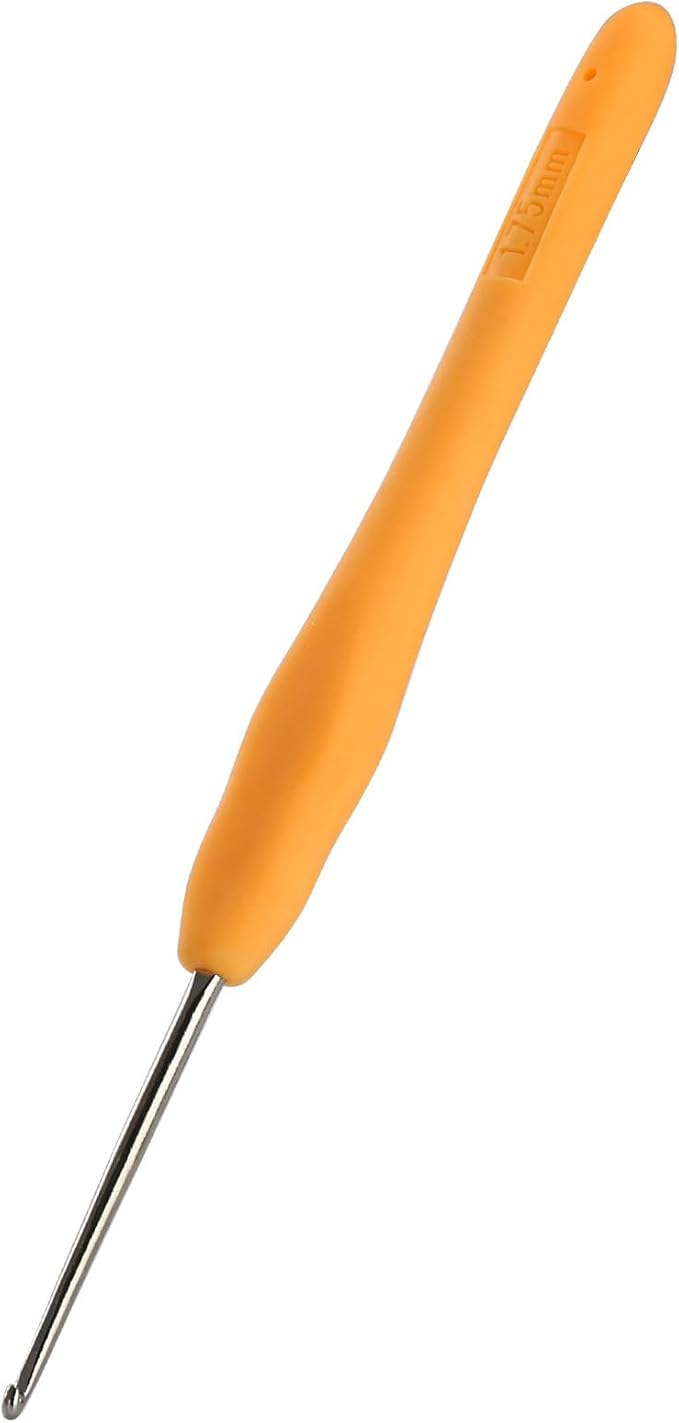 1.75mm Crochet Hook, Small Size 1.75 mm Ergonomic Crochet Hooks for Beginner, Comfort for Arthritic, 1 Pack