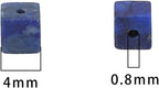 Natural Lapis Lazuli Square Stone Beads 4x4mm 85pcs Cube Loose Semi Gemstone Beads for Jewelry Making Design