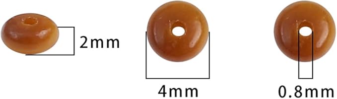 Natural Yellow Tiger Eye Spacer Beads Caps Rondelle Disk Loose Beads for Beading Jewelry Making 4mmx2mm 38cm