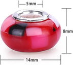 100 Pieces 14mm European Large Hole Spacer Beads Mix Color with Silver Brass Cores Assortments Charm Lampwork Beads Supplies for Necklace Bracelets Jewelry Making (Mosaic Beads)