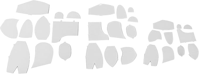 Sanpyl Memory Bear Templates, 30 Pcs Acrylic Sewing Patterns for Beginners, Bear Pattern Template Set