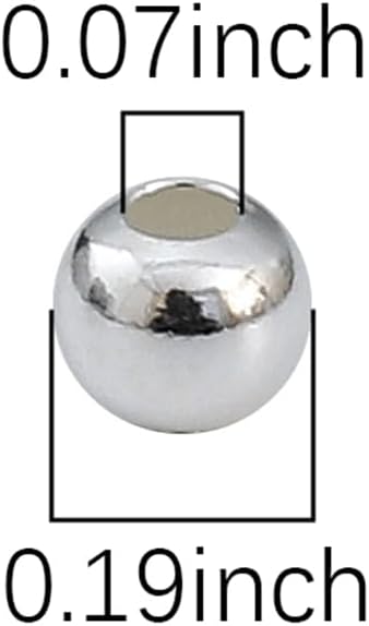 925 Sterling Silver Round Beads 5mm 10pcs for Jewelry Making Findings