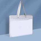 Shulaner Plastic Art Portfolio Folder with Zipper and Handle Large Waterproof Bag Artwork Storage Container for Drawing Sketch Photography Poster Files Document White