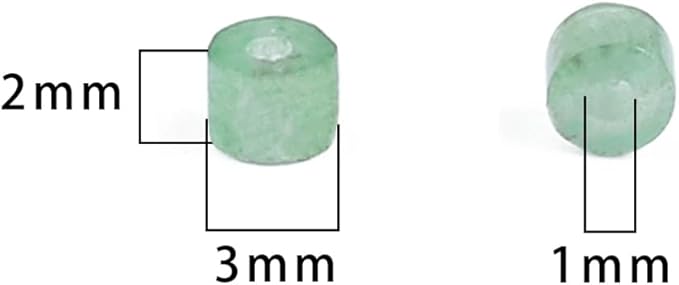 Natural Green Aventurine Spacer Beads Caps Flat Round Loose Beads for Beading Jewelry Making 3mmx2mm 38cm