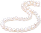 Natural Pearl Beads Side Hole 7-8mm White Freshwater Cultured Loose Gemstone Beads for DIY Jewelry Making 13.8''/Strand