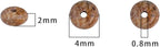 Natural Brown Picture Jasper Spacer Beads Caps Rondelle Disk Loose Beads for Beading Jewelry Making 4mmx2mm 38cm