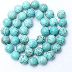 45pcs 8mm Natural Stone Beads Turquoise Beads Crystal Gemstone for Jewelry Making, DIY Bracelet Necklace