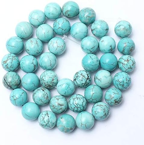 45pcs 8mm Natural Stone Beads Turquoise Beads Crystal Gemstone for Jewelry Making, DIY Bracelet Necklace