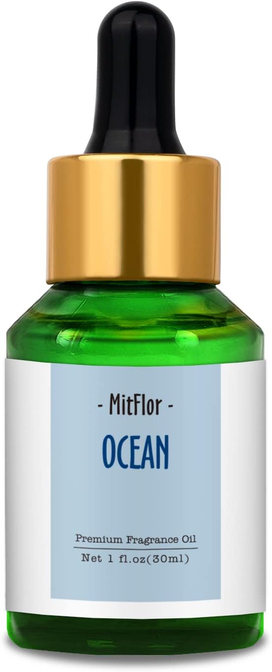 Ocean Fragrance Oil, MitFlor Single Scented Oil, Large Size Premium Grade Fragrance Oil for Diffuser, Soap & Candle Making Scent, Fresh Aromatherapy Oil for Home Fragrance, 30ml