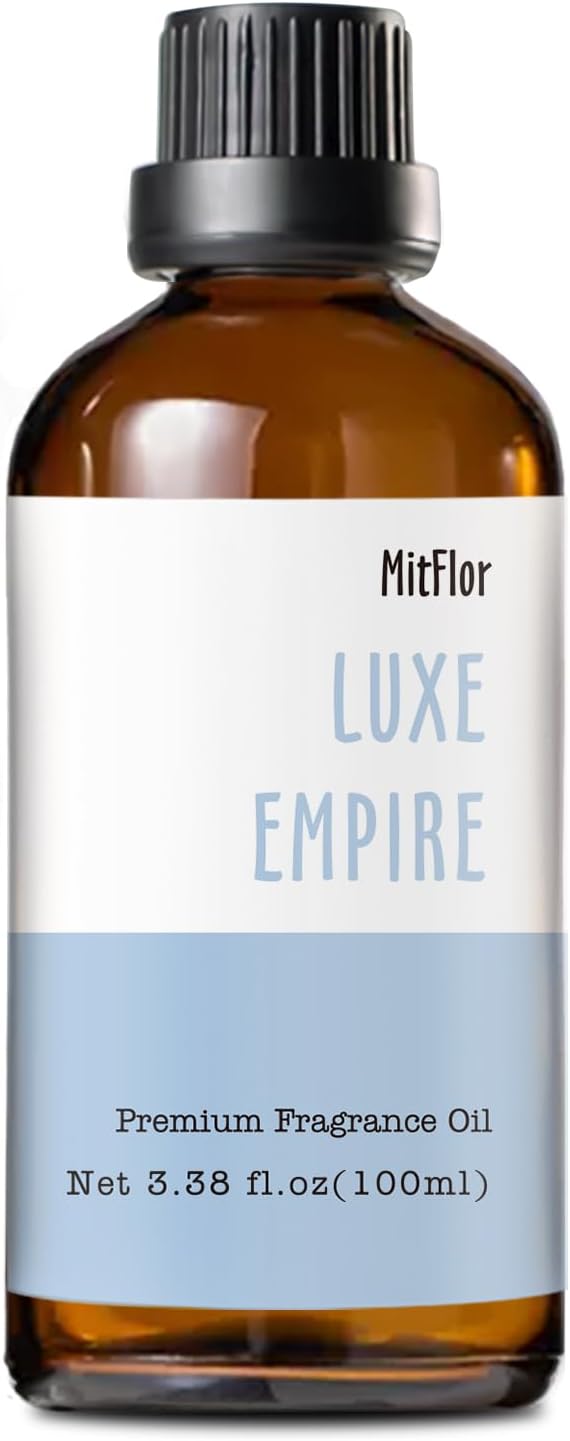 Luxe Empire Fragrance Oil, MitFlor Single Strong Scented Oil, Large Size Premium Grade Fragrance Oil for Soap & Candle Making, 3.38 OZ/100ml Aromatherapy Oil, Men & Rich Scent for Home Fragrance