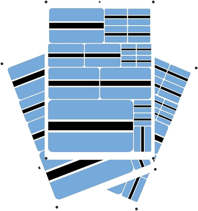 World Seven Continents Most Country Botswana Flag Stickers Different Sizes Sticker (Blue Botswana)