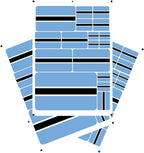 World Seven Continents Most Country Botswana Flag Stickers Different Sizes Sticker (Blue Botswana)