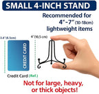 (4 pack)Iron Display Stand, Black Iron Easel Plate Display Photo Holder Stand, Displays Picture Frames, Decorative Plates, Tablets and Art 4 Inch