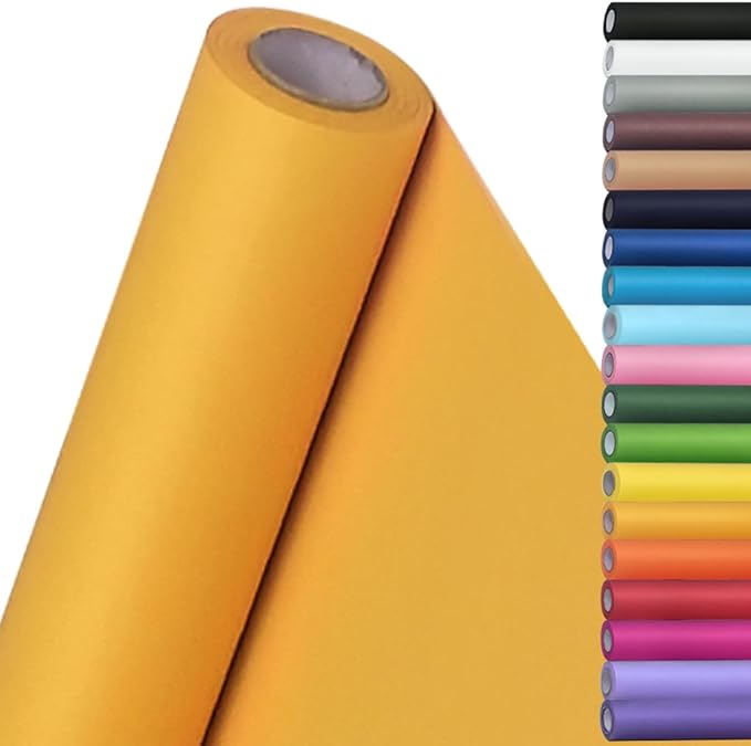 SMART&CASUAL 15" x 450" (37.5') Kraft Paper Roll for Art Craft Supplies Gift Wrapping Moving Packing Kids Painting Drawing Paint Easel Poster Chart Paper (Orange, 15" W x 450" L (37.5'))