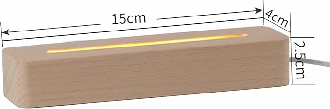 Resin Casting Mold Silicone Mold Supplies 2 Pack 6 Inch Rounded CuboidLed Wood Led Base Rectangle Led Light Base 1Pcs White LED Base and 1Pcs Multicolor LED Base