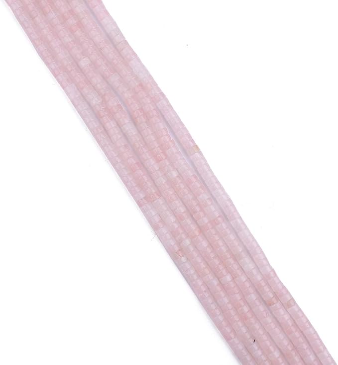 Natural Rose Quarts Crystal Spacer Beads Caps Loose Semi Gemstone for Beading Jewelry Making 4mmx2mm 38cm