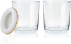 Aroparc Candle Jars for Candle Making 10oz U Base Tumbler Jars for DIY, Bulk Vessel - 12 Containers +12 Metal Lids - Clear
