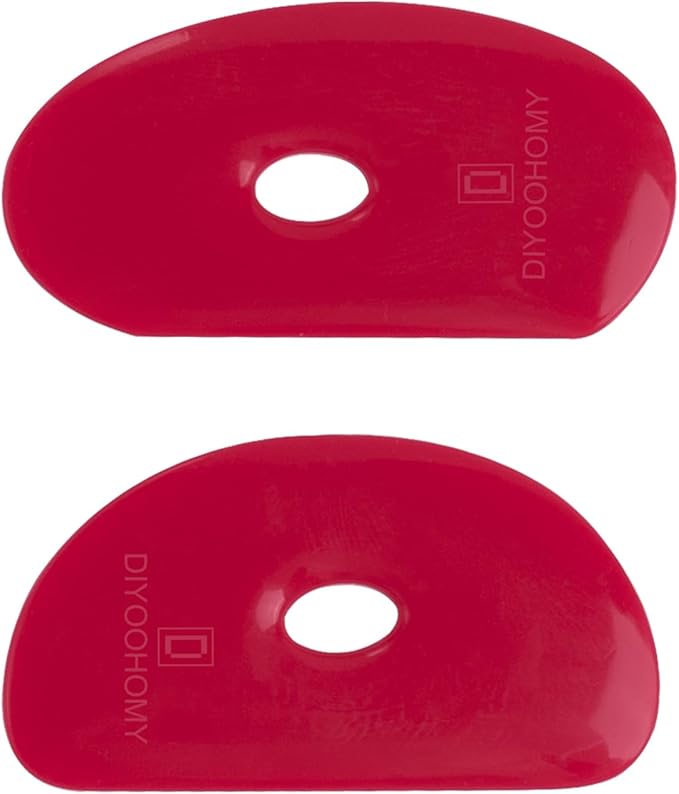 DIYOOHOMY Pottery Ribs for Pottery Tools and Clay Tools, Soft Silicone Ceramic Supplies Kit for Shapes Sculpting,Mud,Trimming,Throwing (2)