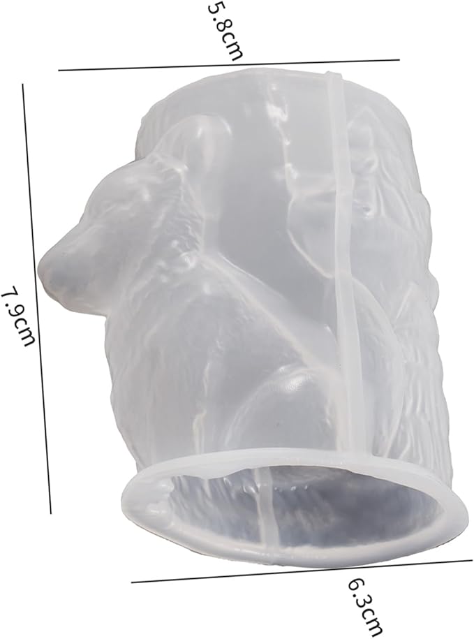 Cylinder Wolf Silicone Molds - Resin, Cake, Soap & Clay Molds - Candle Making & Craft Supplies