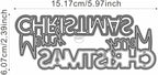 DzIxY Merry Christmas Words Metal Cutting Dies for Card Making Kit Embossing Paper Die Cuts Set Scrapbook Stencils Supplies Machine Templates