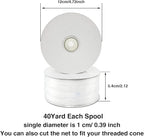 40Yards 1cm Wide Thread Net Spool Saver for Different Sizes of Embroidery Sewing Quilting and Serger Thread Spools/Cones (40Yards)