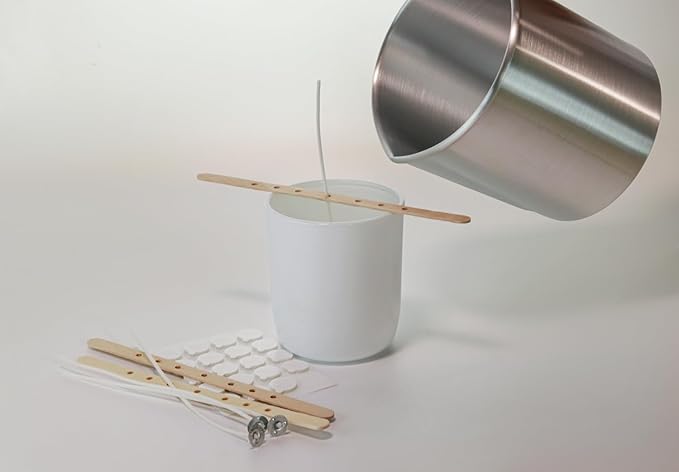 100pcs Candle Wicks Kit Pre-Waxed and Pre-Tabbed Cotton Wicks for Candle Making,Wick Stickers, Wick Centering Device - Great for Soy, Beeswax, and Paraffin Candles