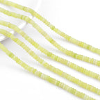 Natural Lemon Jade Spacer Beads Caps Rondelle Disk Loose Beads for Beading Jewelry Making 4mmx2mm 38cm