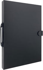 JJRING 16x22 Art Portfolio Folder for Diamond Painting, 40-Pocket Portfolio Binder Featuring Clear Plastic Sleeves, Display Book with Handle for Artwork and Document Storage, Black