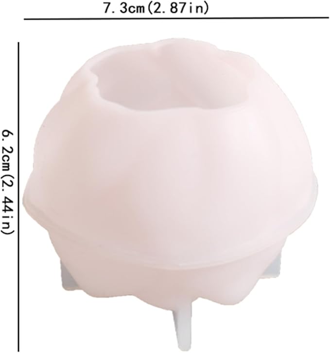 Silicone 3D Flower Bud Mold - Wave Candle Silicone Resin Casting Molds for Candle & Resin & Soap Craft Supplies