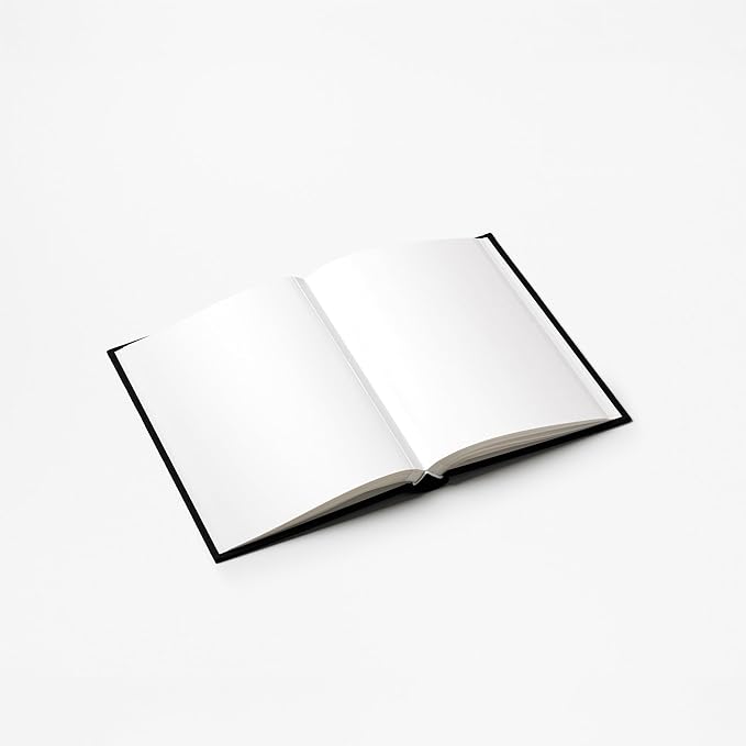 PrintWorks Photo Book – Life, Black – Minimalist Expandable Hardcover Album Book with 80 Pages – Stylish Bookshelf Picture Album