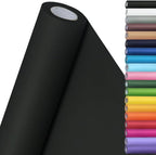 SMART&CASUAL 15" x 450" (37.5') Kraft Paper Roll for Art Craft Supplies Gift Wrapping Moving Packing Kids Painting Drawing Paint Easel Poster Chart Paper (Black, 15" W x 450" L (37.5'))