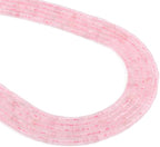 Natural Rose Quartz Spacer Beads Caps Flat Round Loose Beads for Beading Jewelry Making 3mmx2mm 38cm