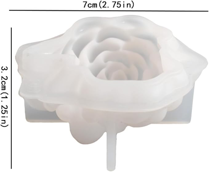Silicone 3D Flower Bud Mold - Wave Candle Silicone Resin Casting Molds for Candle & Resin & Soap Craft Supplies