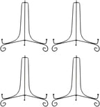 (4 Pack)Iron Display Stand, Black Iron Easel Plate Display Photo Holder Stand, Displays Picture Frames,Decorative Plates and Art 12 Inch