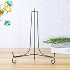 (4 Pack)Iron Display Stand, Black Iron Easel Plate Display Photo Holder Stand, Displays Picture Frames,Decorative Plates and Art 12 Inch