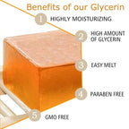 Honey Shea Butter Soap Base Gift Set Vegan,Making Supplies,DIY Handmade Soap Base Natural,Organic,Easy to Cut - 2 lbs