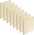 Wood Canvas Boards Unfinished Wooden Panel Boards Paint Pouring Panels for Painting Drawing Home Decor(8 Pieces,12 x 12 x 0.8 Inches)