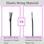 Stretchy String for Bracelets, 2 Rolls 1 mm Sturdy Elastic String Elastic Cord for Jewelry Making, Necklaces, Beading (Black)