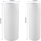 2 Pack 6 Inch Cylinder Candle Mold Pillar Candle Molds Taper - Resin Casting Silicone Molds for Home Decor & Candle Making Wave Spiral Mold