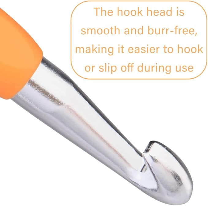 10 mm Crochet Hook, Ergonomic Handle for Arthritic Hands, Extra Long  Knitting Needles for Beginners and Crocheting Yarn (10 mm)