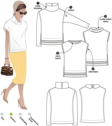 Style Arc Sewing Pattern - Esme Designer Knit Top (Sizes 18-30)