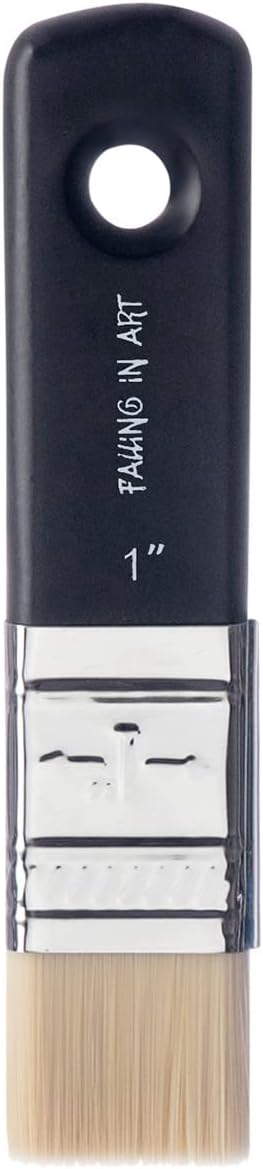 Falling in Art Flat Paddle Paint Brush, Scale Brush for Oil and Acrylic Paints,1 Inch