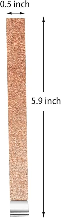 PXBBZDQ 200 PCS Wood Wicks for Candles Making 0.5" X 5.9" Crackling Wooden Candle Wick for Soy Candle Making,Long Woodwick 100 Sets