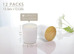 Aroparc Candle Jars for Candle Making 10oz U Base Tumbler Jars for DIY, Bulk Vessel - 12 Containers +12 Metal Lids - White