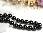 Natural Stone Beads Black Onyx Round Genuine Stone Beading Loose Gemstone Hole Size 1mm DIY Charm Smooth Beads for Bracelets Necklaces Earrings 6mm 200pcs (Black Onyx 6mm)