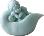 Baby Angel Molds Sleep Angel Resin Mold - Resin Casting Silicone Molds for Home Decor & Candle Making Wave Spiral Mold