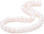 Natural Pearl Beads Potato 8-9mm White Freshwater Cultured Loose Gemstone Beads for DIY Jewelry Making 13.8''/Strand